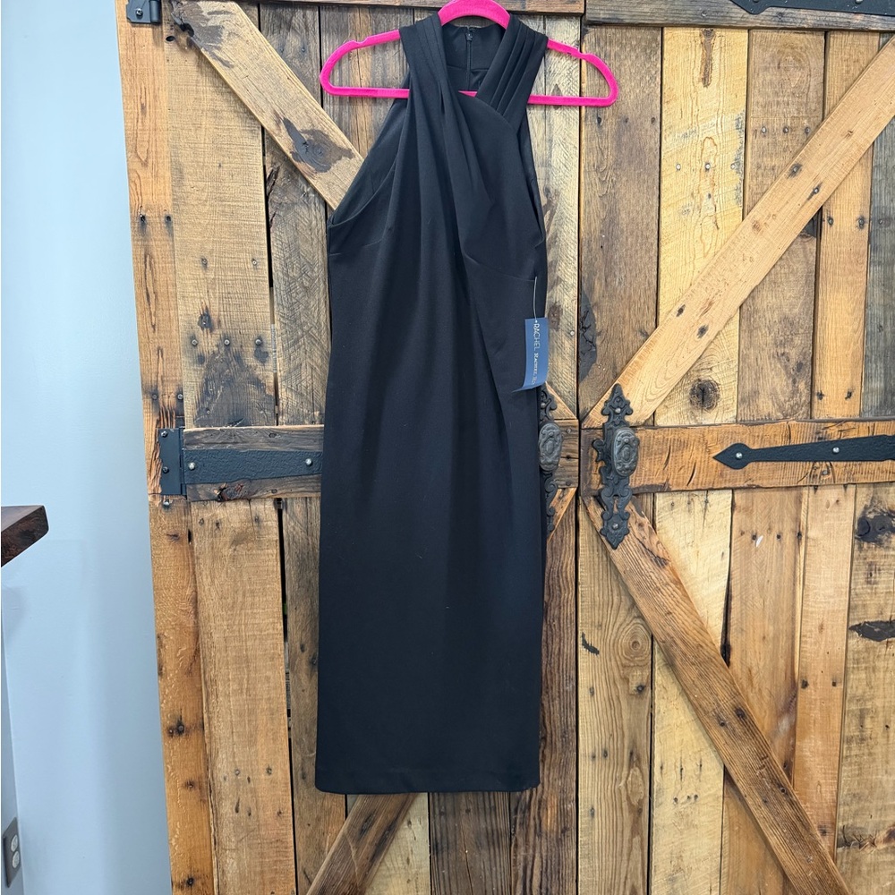 Rachel Rachel Roy Black Halter Midi Dress – Size L – NWT